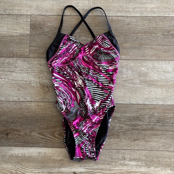 Speedo Other - Speedo One Piece Swimsuit Womens 30 Pink Abstract Geometric Athletic Swimwear